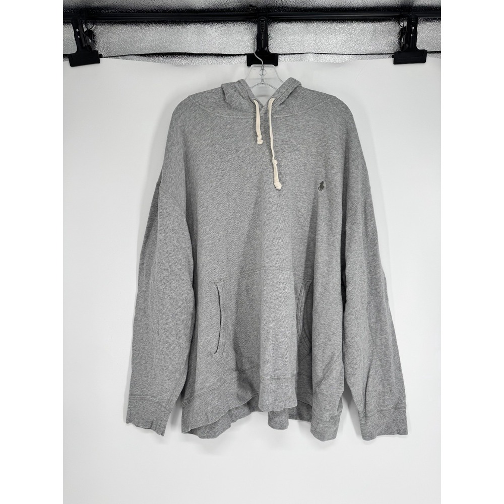 Polo Ralph Lauren Hoodie 4XL Big 4XB Light Heather Grey Pony Logo Sweatshirt